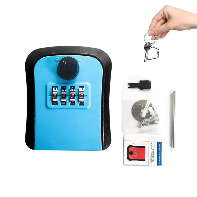 Wall Mounted Key Safe Lockboxs 4 Digit Combination Password Key Lock Box Anti-theft Waterproof Outdoor Knob Safe Key Box
