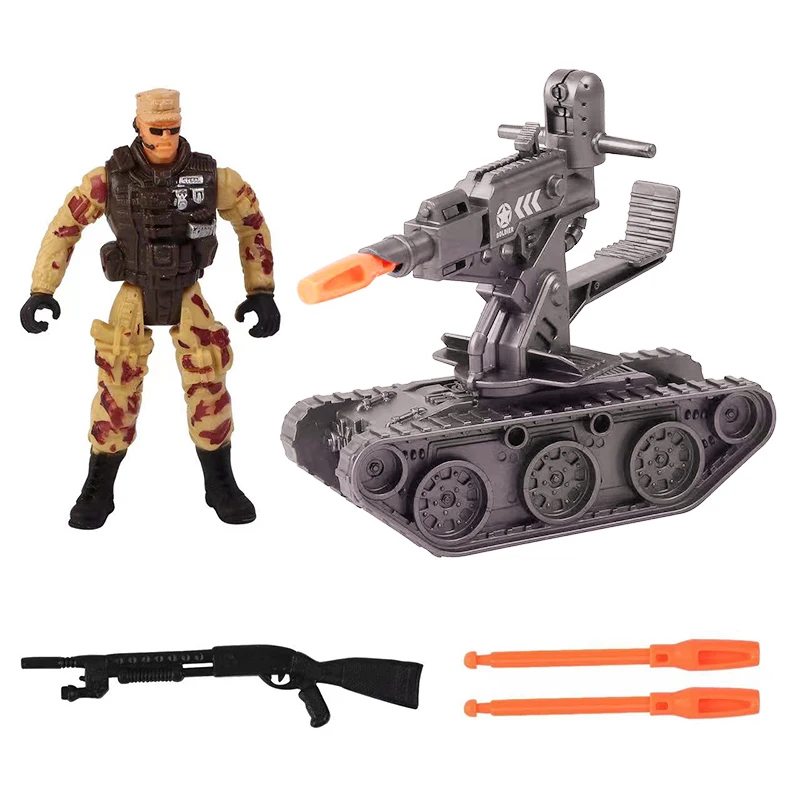 Army Man War Shooting Jogo, Soldado das forças especiais, Action Figure, Modelo, Catapulta, Tanques, Arma Jogar, Toy Gift Box, Menino