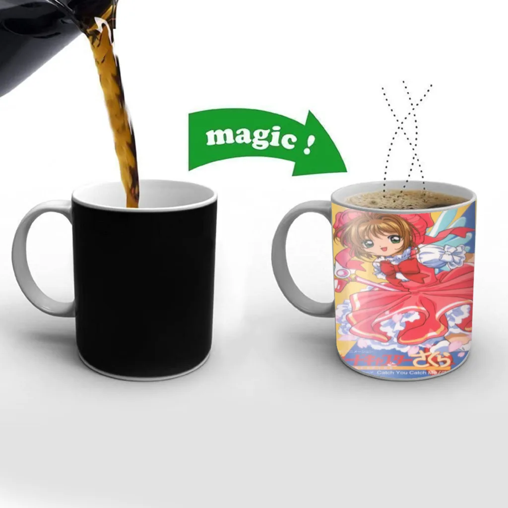 

Cardcaptor Sakura Magic Circle Tea Coffee Mugs Thermal Color-changing Cups 11OZ Ceramic Milk Cup Birthday gift