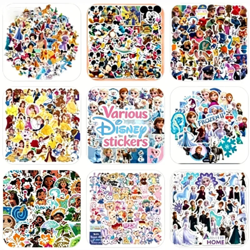 50/100 шт. наклейки Disney с различными аниме-персонажами, классические мультяшные граффити-стикеры для телефона, iPad, DIY декор, игрушки, подарок