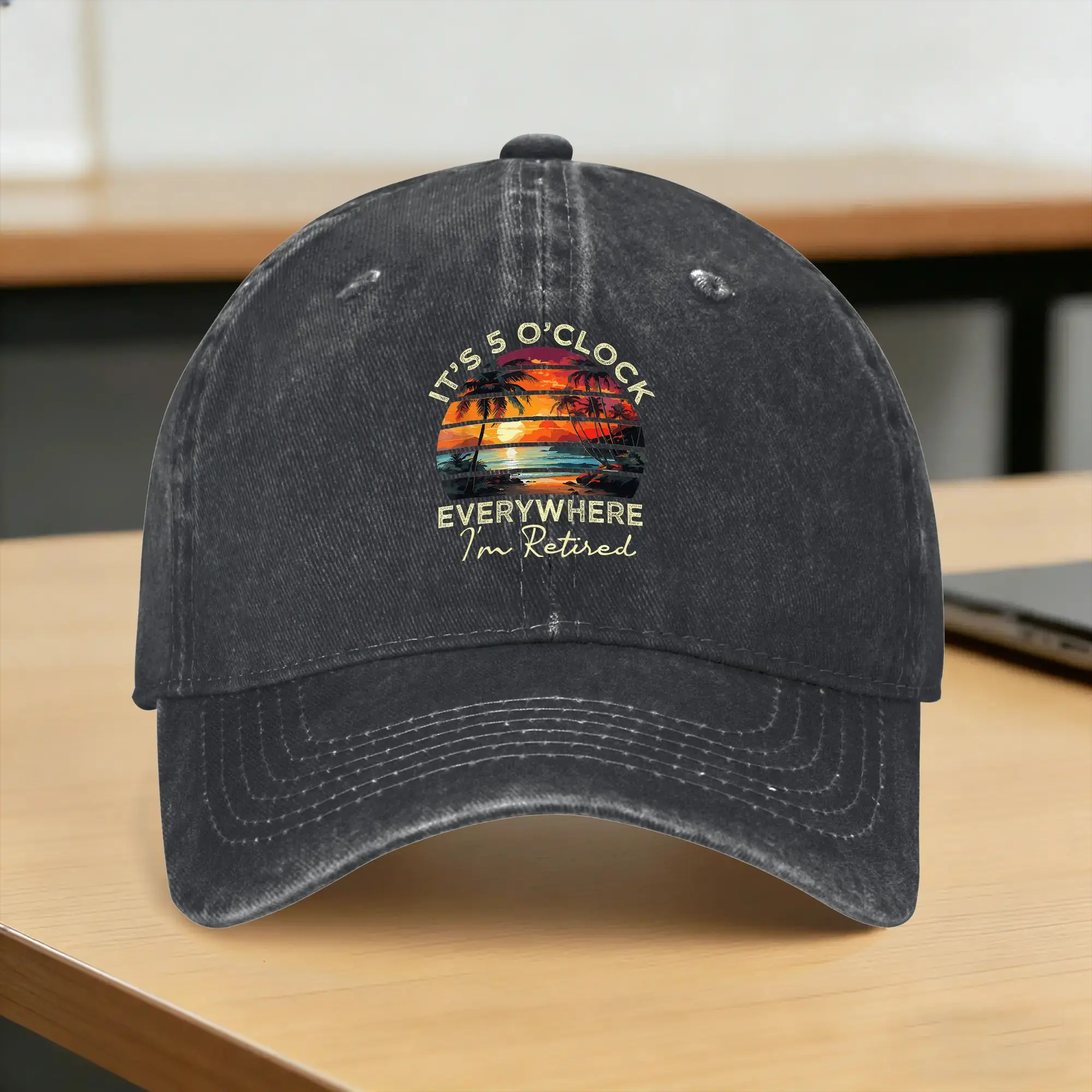 Baseball Cap Funny Retirement I‘m Retired  It’s 5 o‘clock Everywhere I’m Retired Summer Casual Trucker Hat  Couple Snapback Cap