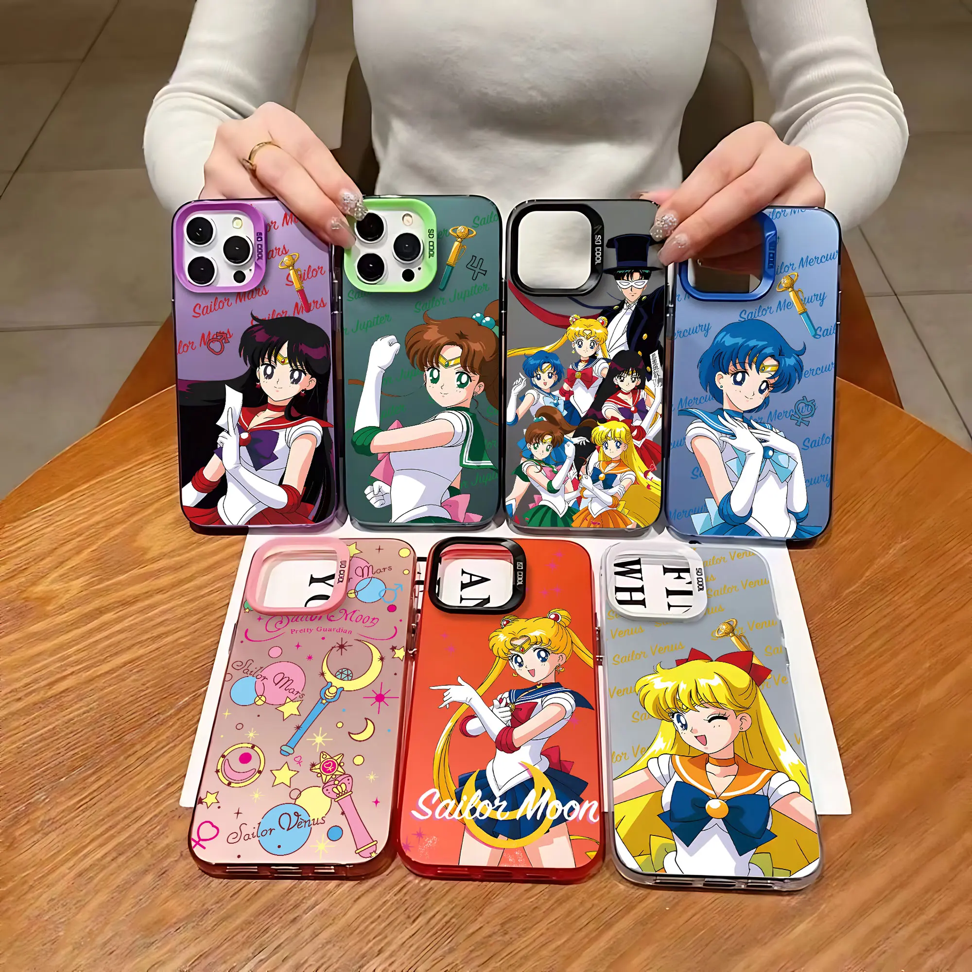 M-Moons s-Sailors New Anime Phone Case For iPhone 16 15 14 13 12 11 Pro Max X XR XSMAX 8 7 Plus Candy Matte Shockproof Cover