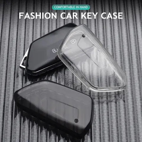 VW Volkswagen Golf 8 MK8 ID3 ID4 Cupra Skoda Octavia A8 SEAT Leon MK4 Formentor için Yumuşak TPU Araba Anahtarı Kılıfı