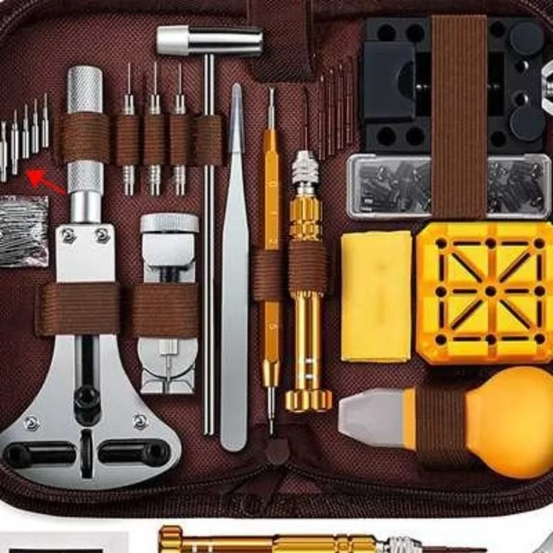 147 Piece Professional Watch Repair Tool Kit Includes Opener, Remover, Tweezers & Holder for Durable Clock & Watch Maintenance
