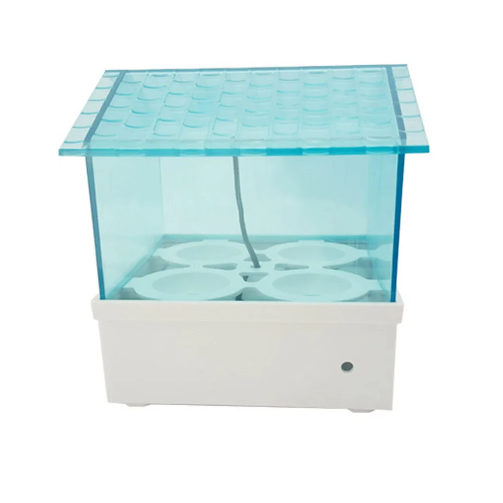 

4 Slots Small Bird Egg Incubator Home Use Automatic Temperature Control Transparent Cover Digital Display Ceramic Heating Turbo