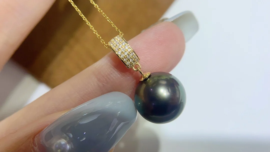 

DIY 18K Diamonds Pearls Pendants Bases Pedestals Necklaces for Women Not Include Pearls JCY