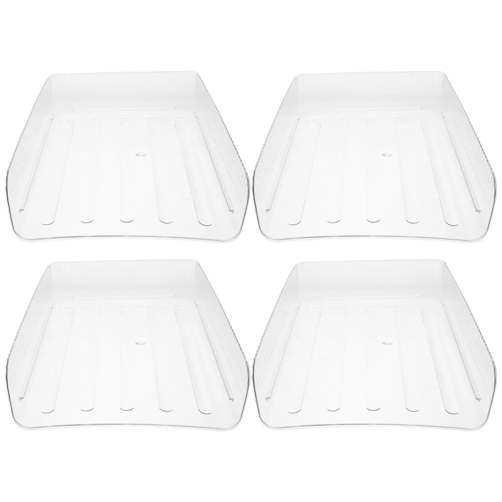 

4Pcs Clear Desk Paper Organizer Letter Tray Office Desktop File Holder Paper Storage Tray Document Organizer File Trays