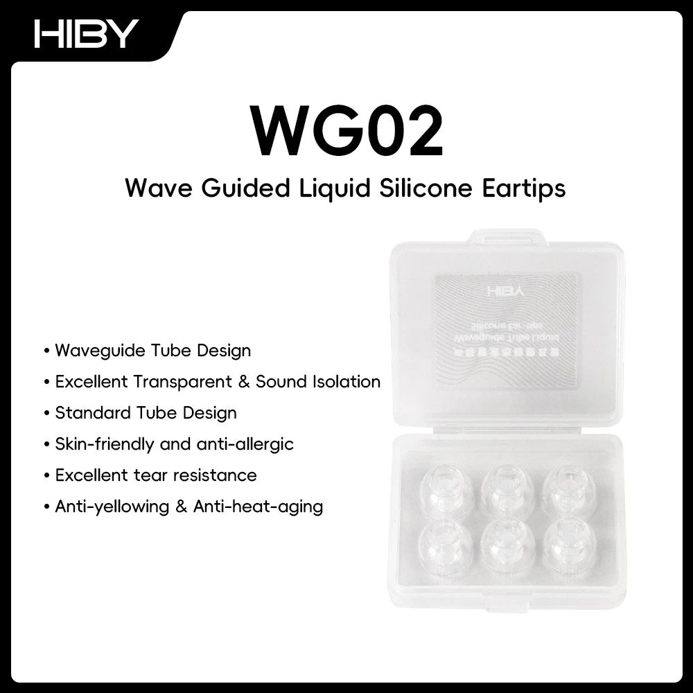 

HiBy WG02 Wave Guided Liquid Silicone Eartips Earbuds (3 pairs) for In-ear IEM Earphone Accessories