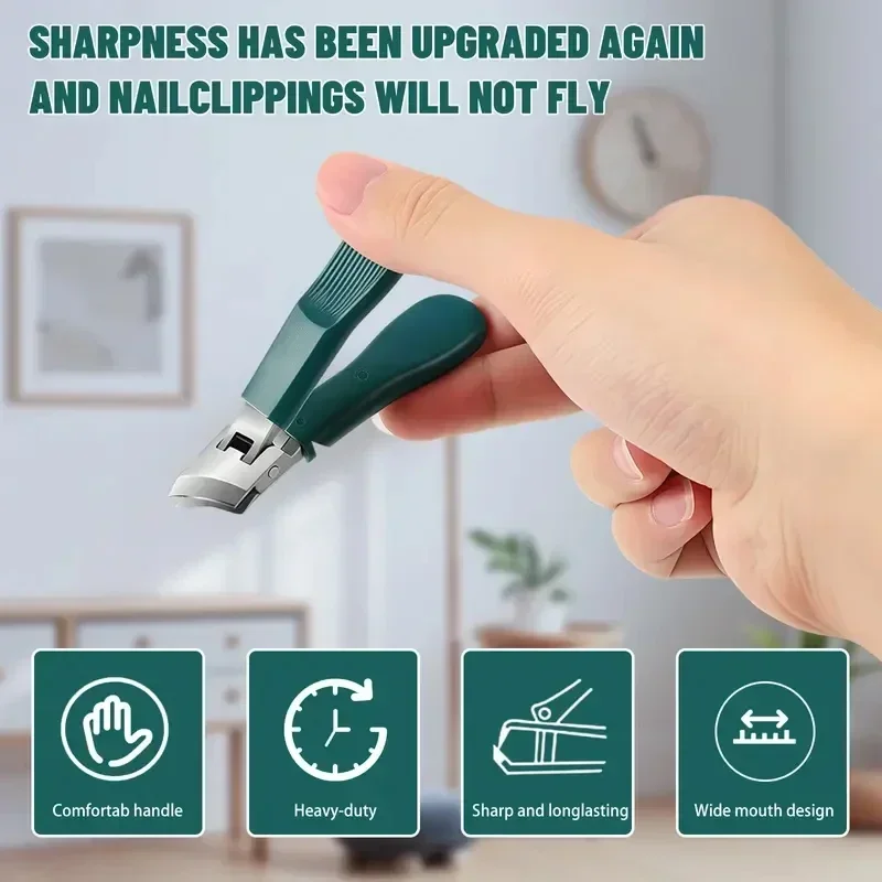 Ultimate Thick/Ingrown Nail Solution! 3-Piece Green Eagle Beak Clipper Set: Sharp Stainless Steel Blades, Lifts Ingrowns