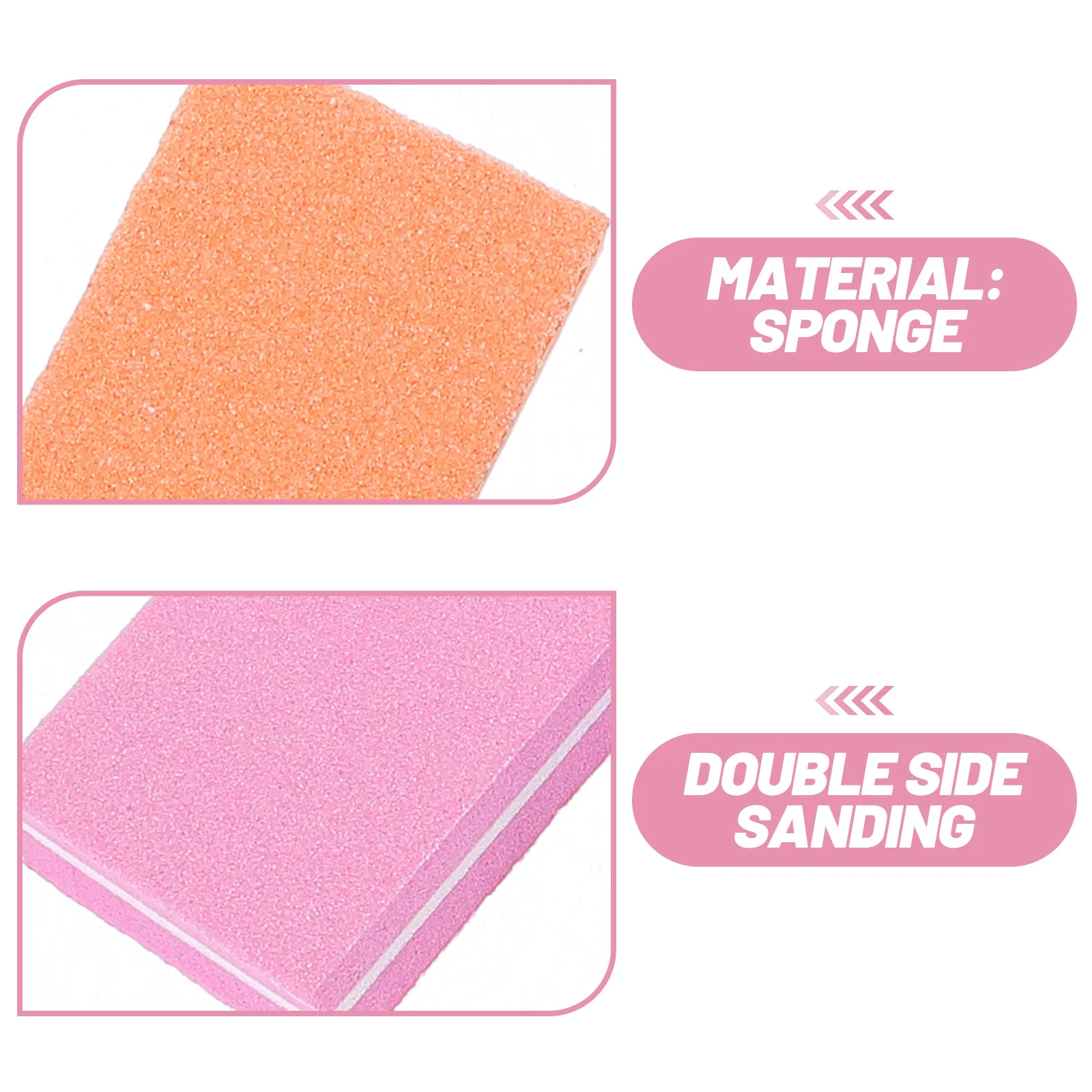 50 szt. Kompaktowych pilników do paznokci, dwustronne pilniki gąbkowe do manicure i pedicure paznokci u rąk i nóg.