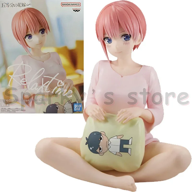 Bandai Original Relax time The Quintessential Quintuplets Anime Figure Nakano Ichika Nino Miku Action Figure Toys for Kids Gifts