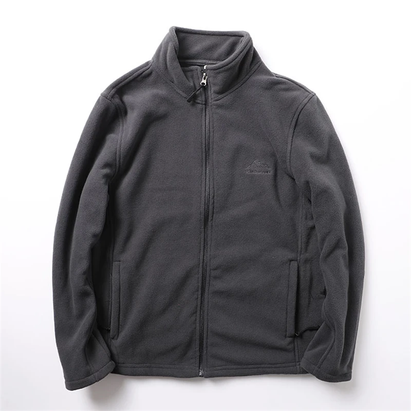 

L-5XL Large Size Men's High Quality Coat Winter Fashion Thicken Double Sides Fleece Stand Collar Simple Casual Loose Jacket Tops