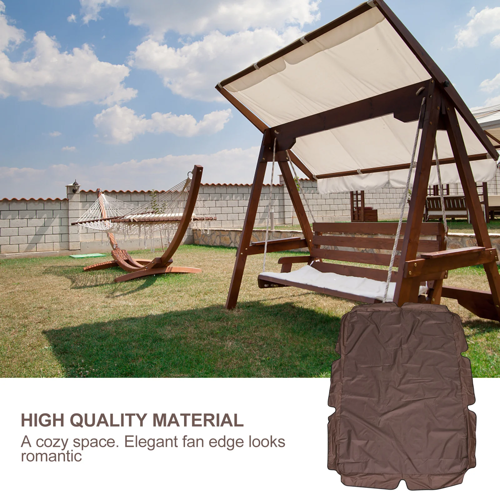 

1Pcs Swing Replacement Canopy Cover Waterproof 190t Silver Coated Polyester Sunshade Protective Cover Outdoor Patio Swing