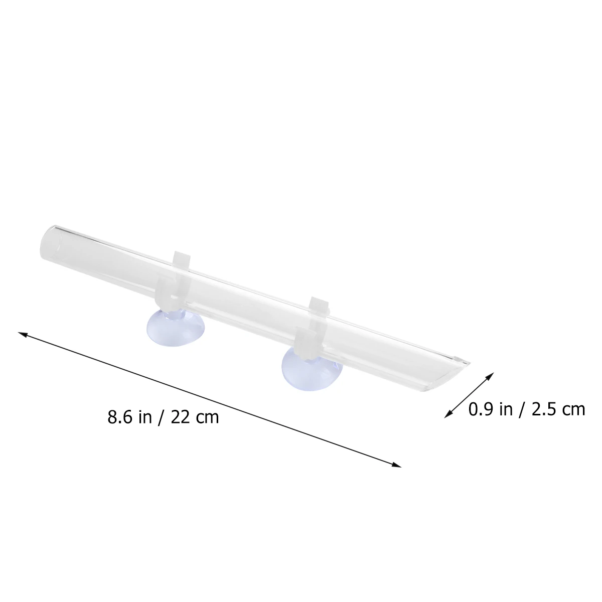 

2.5X22Cm Acrylic Shrimp Feeder Food Tube Transparent Durable Feeding Basin Fish Tank Shrimp Tube Streamlined Leak Resistant