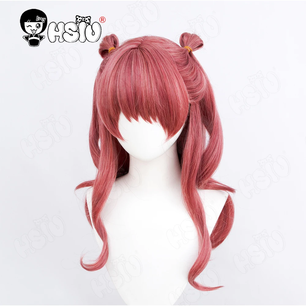 Hanami Saki Cosplay Wig Game Gakuen IDOLM cosplay Wig HSIU 70CM Mixed Red Long Hair Synthetic Wig Fujita Kotone cosplay Wig