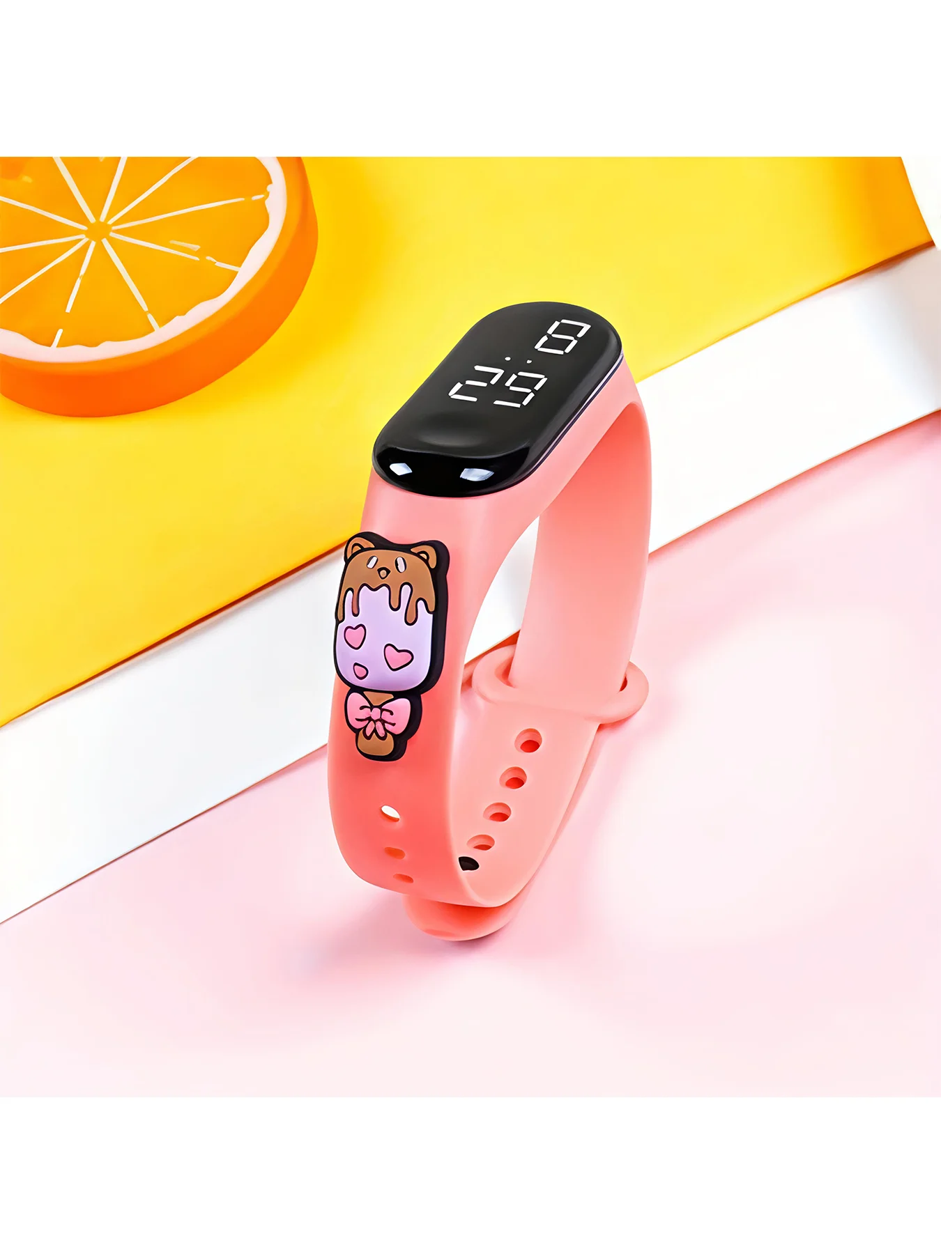 New  Electronic Watch Set with Cartoon Patterns, LED Electronic Wristband Watch Set for Boys and Girls
