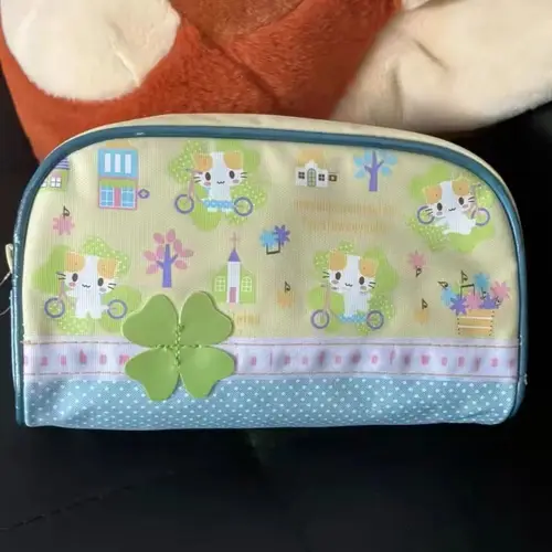 INS Cat-bolsa para bolígrafos con estampado de dibujos animados, gran capacidad, papelería multifuncional, estuche para lápices, estudiantes