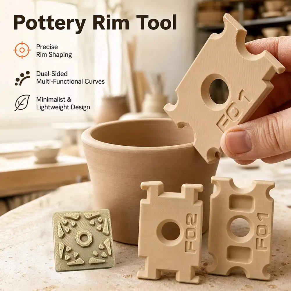 Pottery Tools Foot Shaper Trimming Craft Profile Rib Bundle Scraper For Ceramics Carving Polymer Clay Modeling Supplies Tools