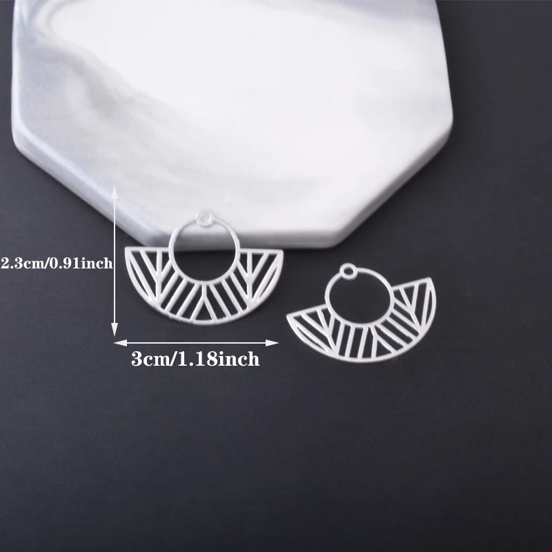 10pcs Paint sector Charms  Earrings Pendant DIY Jewelry Making Accessories