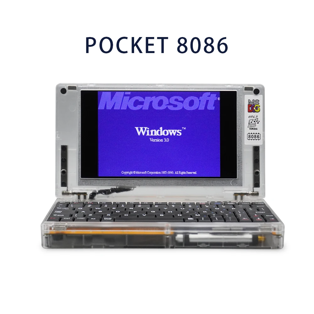 Pocekt 8086 sistema DOS portátil VGA tarjeta gráfica ordenador IBM PC XT máquina compatible 8086CPU principio de microordenador
