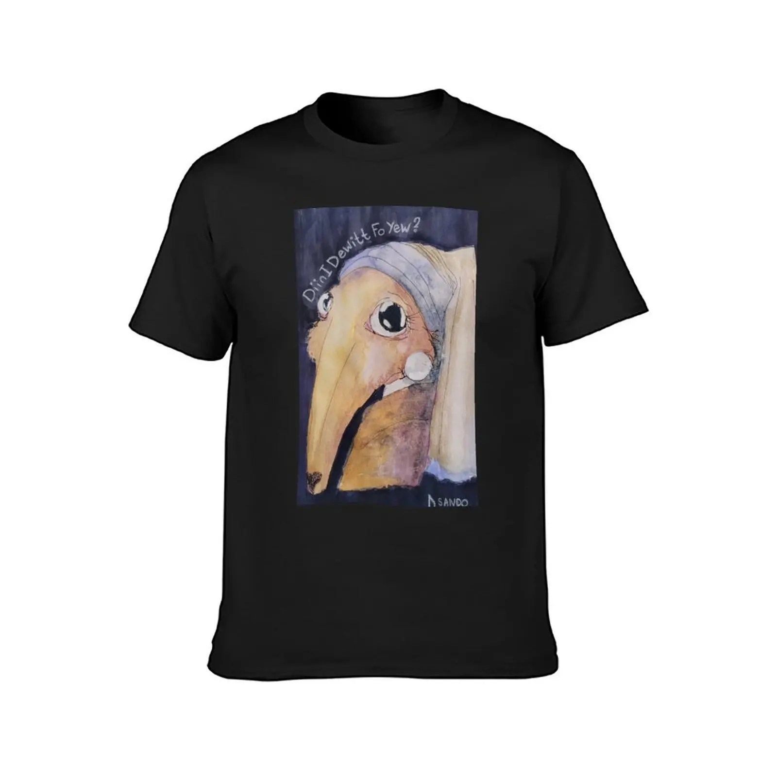 Borzoi With a Pearl Earring T-Shirt aesthetic clothes summer clothes clothes for men