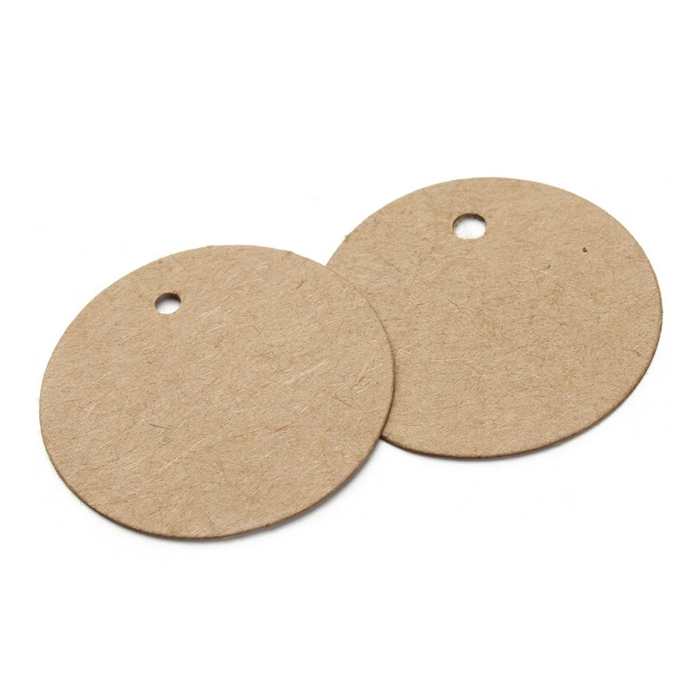 100 Pcs/lot 2cm Brown Round Kraft Paper Tags DIY Food Label Wedding Gift Decorating Tag Party Supplies