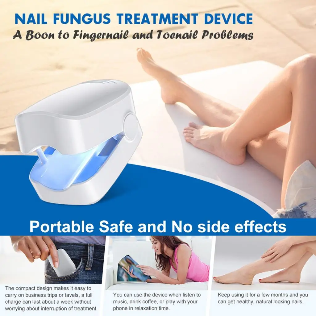 جهاز علاج منزلي لعلاج الأظافر، مصباح علاج فعال لفطريات الأظافر، لإزالة فطار الأظافر بالضوء الأزرق