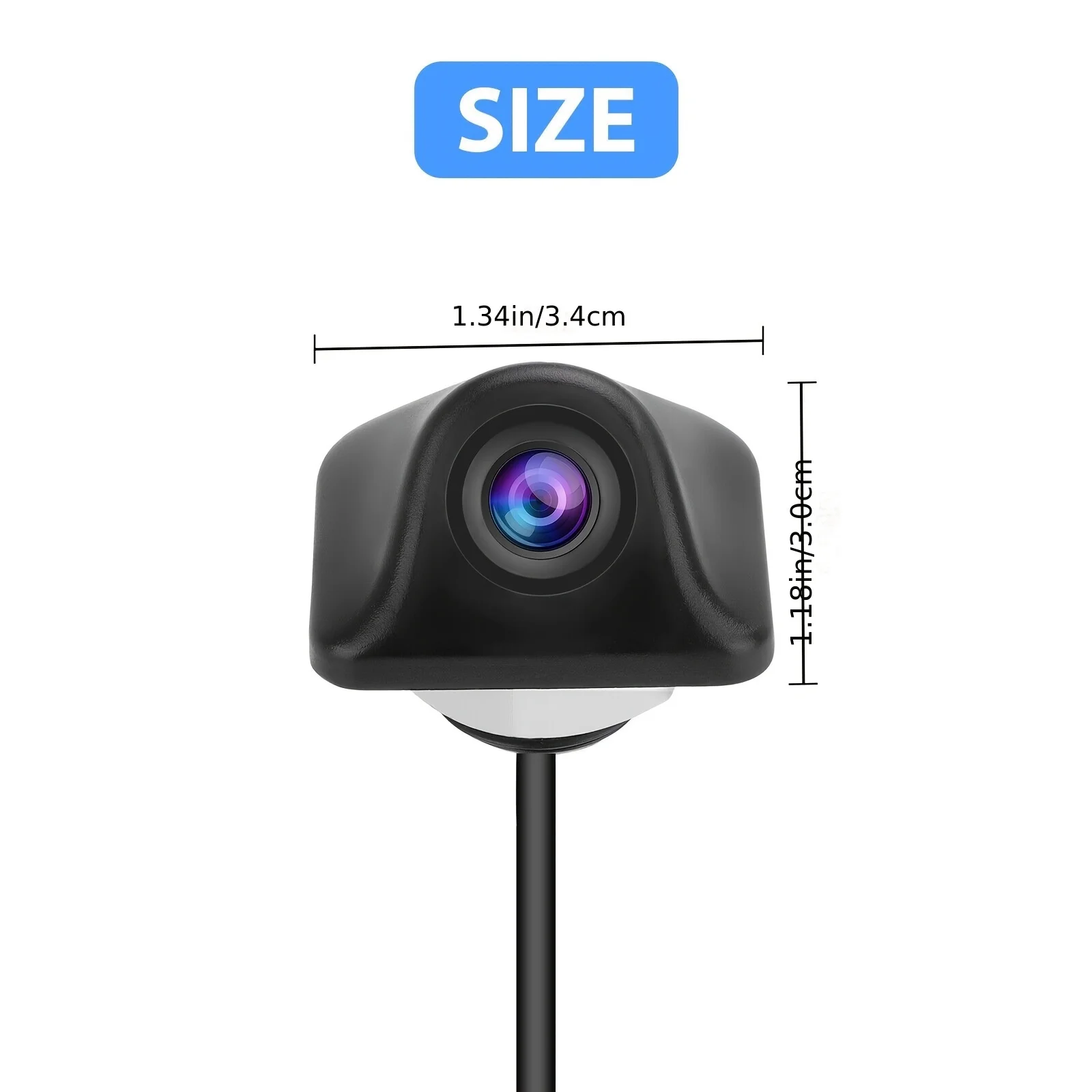 Surface Mount Metal Housing HD Night Vision Rear View Reverse for Cars, Trucks, RV, SUV, Black, Easy Installation Backup Camera
