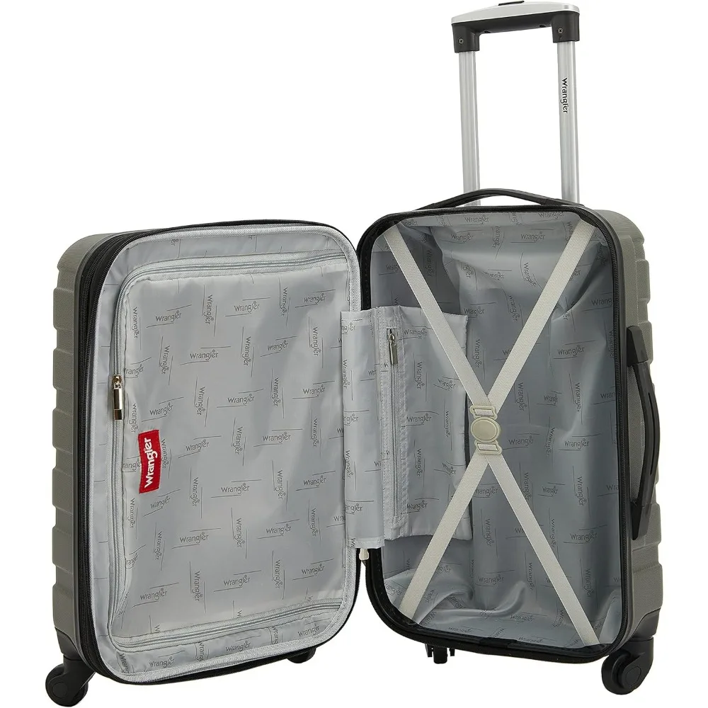 Set di valigie da 4 pezzi verde oliva Miami Edition con cubi da imballaggio