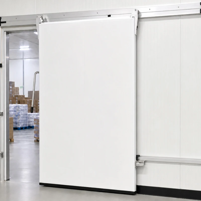 Quiet Medium Cold Storage Sliding Door with Floating Rail Movement for Food and Pharmaceutical Rooms