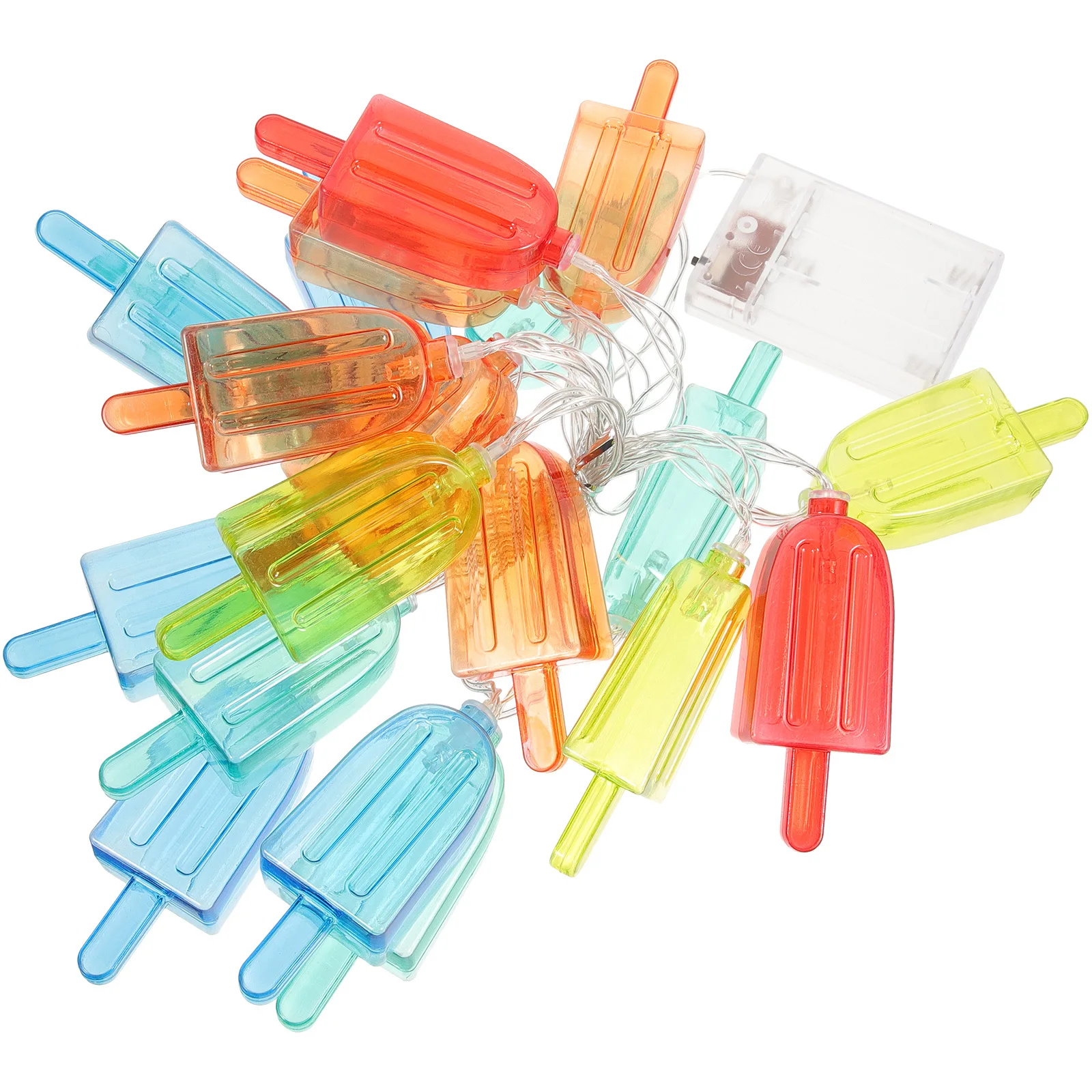 احتفالي الآيس كريم ضوء ديكور البلاستيك قلادة لحديقة ديكور المنزل حفلة تخطيط الدعامة سلسلة ضوء الآيس كريم المعلقات #5