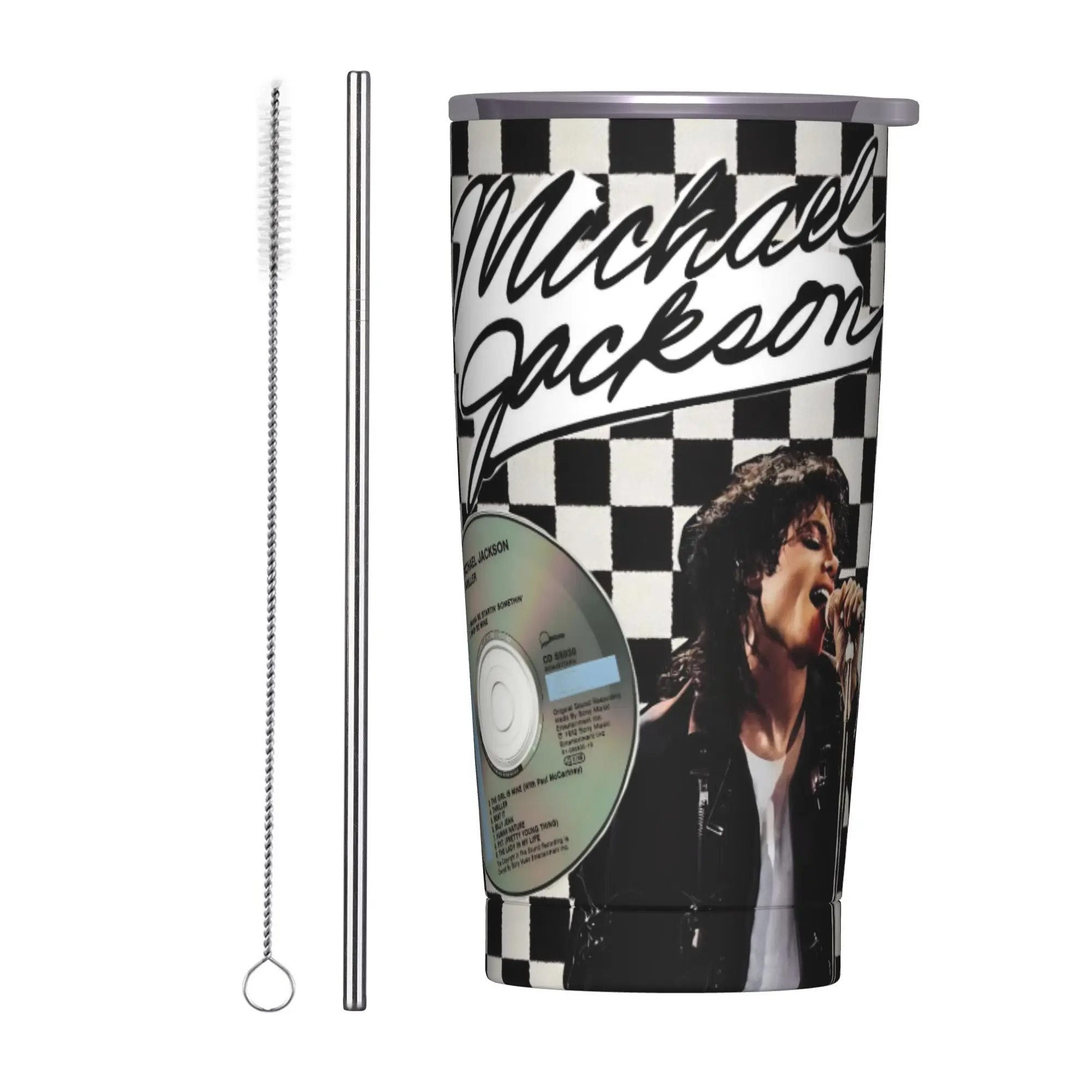 Singer Michael Jacksons MJ Tour 2026 Tumbler Vacuum Insulated  Thermal Cup Vacuum Flask Double Wall Mugs Hot Cold Drink 20oz