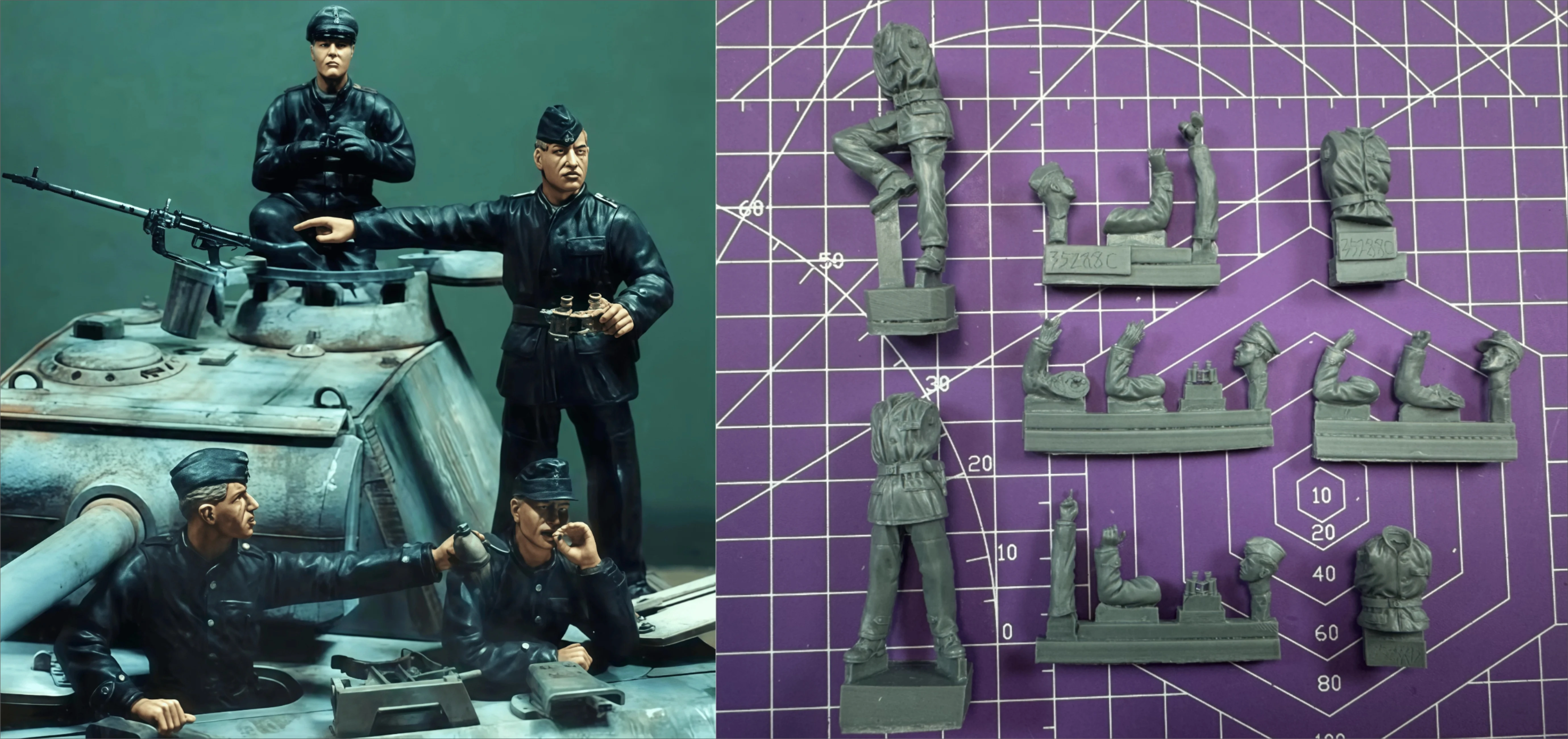 

Набор для сборки модели из смолы 1:35, GK, команда Commander на 4 человека, неокрашенный