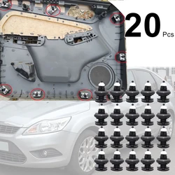 20 piezas para coche Ford Focus 2 MK2 2004 - 2012 c-max 2003-2010 Kuga 1 MK1 C394 2008-2012, tarjeta de Panel de puerta, Clip de ajuste, remache de fijación Interior