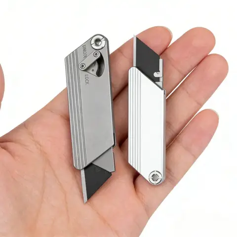 Mini Titanium Alloy Utility Knife Outdoor Camping EDC Tool Portable Cutting Knife with Replaceable Blades Fast Shipping