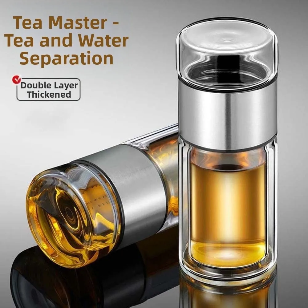 

Бутылка для разделения воды из боросиликатного стекла, нержавеющая сталь 304, круглый рот, 500 мл, бутылка для чая, коррозионная стойкость, прозрачная