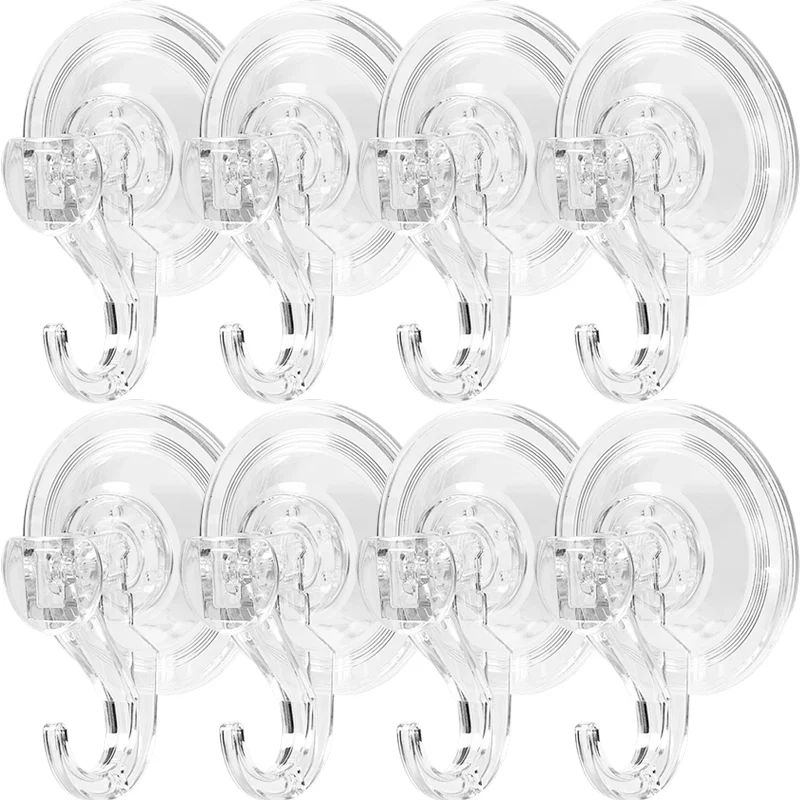 

1-10pcs Suction Cup Hook Transparent Reusable Heavy Duty Vacuum Suction Cup Kitchen Bathroom Window Glass Wall Hooks for Towel