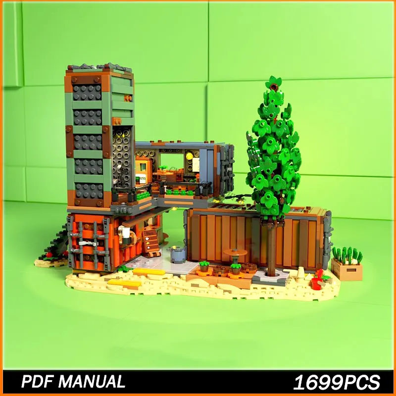 

Строительный блок MOC, вид на улицу, грузовой ящик Plaza, модель кирпича, игрушки, креативное образование, рождественские подарки, 1699 шт.