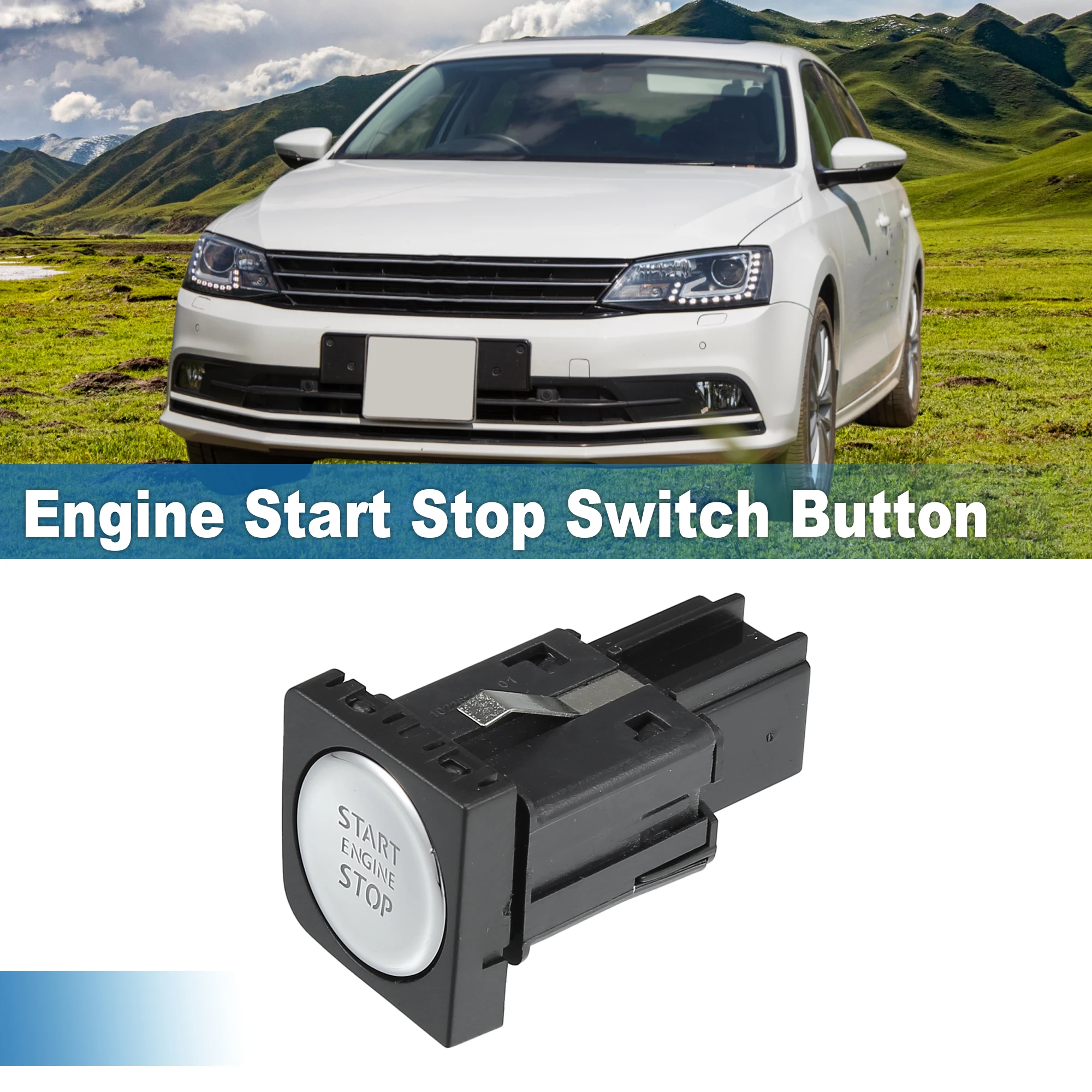 UXCELL 16D959839 Engine Start Stop Switch Button for Volkswagen Jetta 11-17 Black