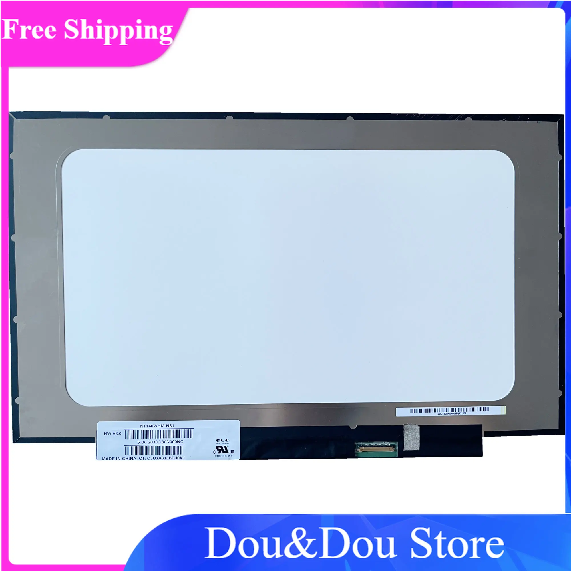 

NT140WHM-N61 NT140WHM N61 HD 1366x768 30pins 14.0" Slim LED Replacement Display Panel Matrix New LCD Screen