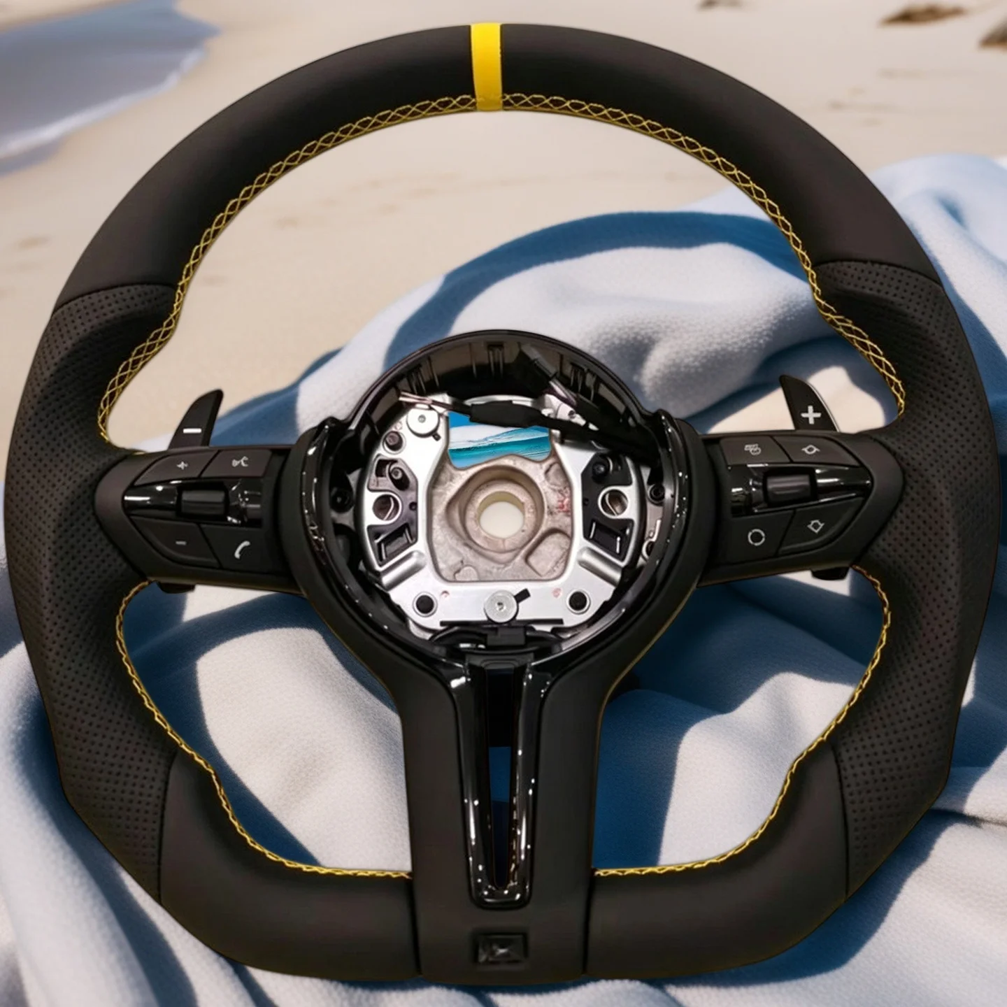 Leather Car Steering Wheel F10 F15 F36 F20 F22 F25 F32 M3 M5 E46 E60 E70 E90 E91 M Sports Steering Wheel For BMW F30 In Stock
