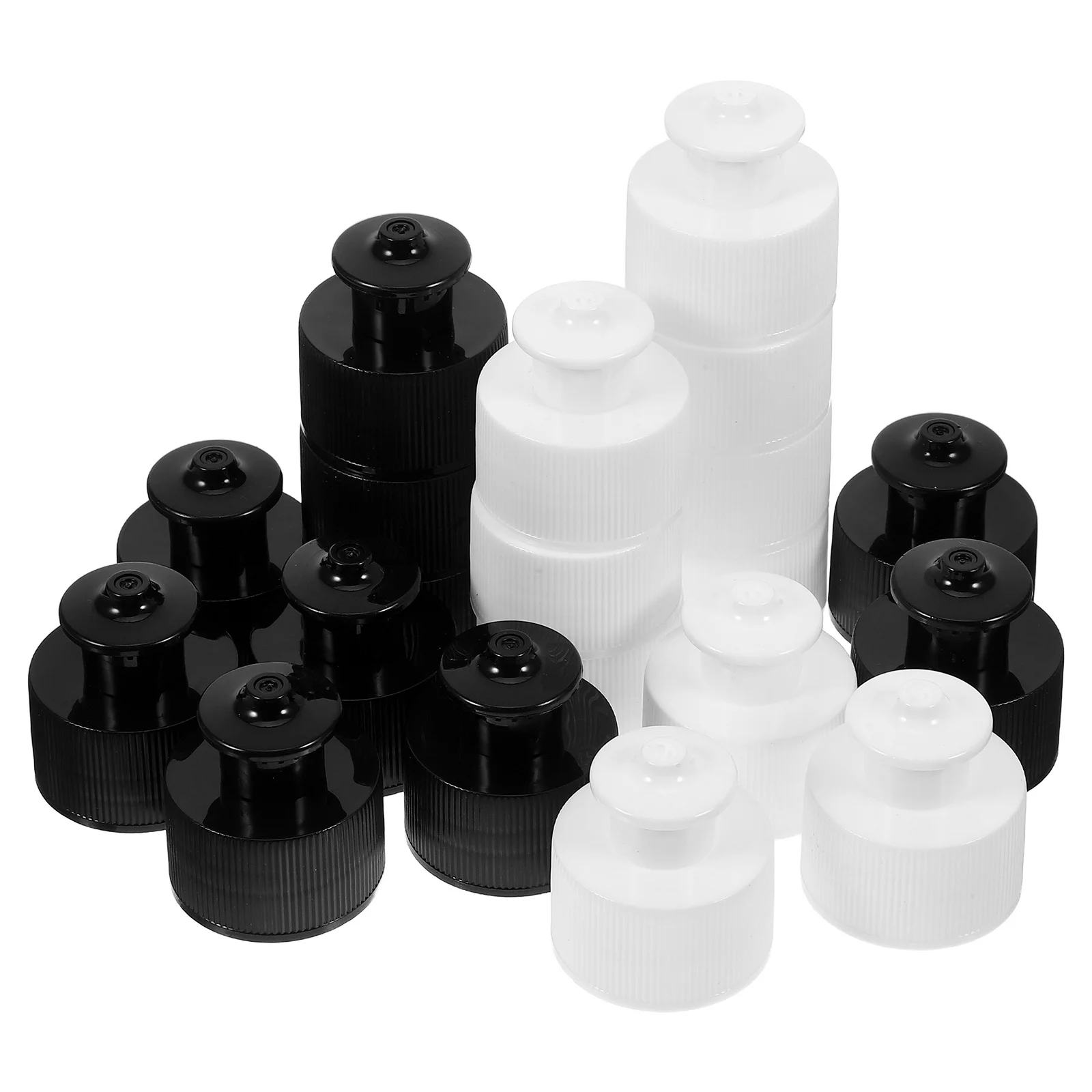 

20Pcs Plastic Bottle Caps 28Mm Screw Top Replacement Lid for Dish Soap Dispenser Leakproof Push Pull Cap for Kitchen Condiment