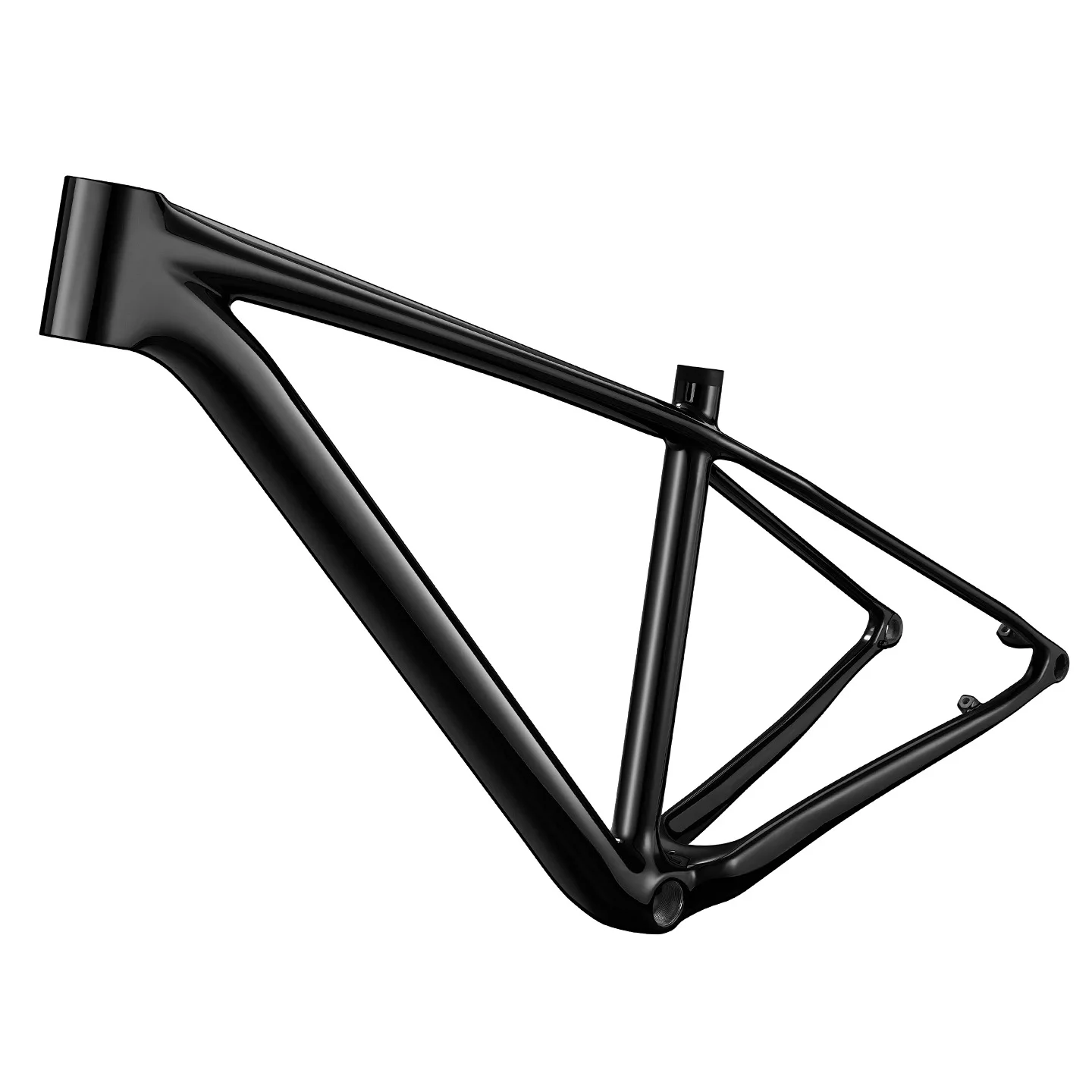 16 inches Carbon-Fiber Mountain Bike All-Black XC Cross-Country Internal Cable Routing Glossy Finish Frame