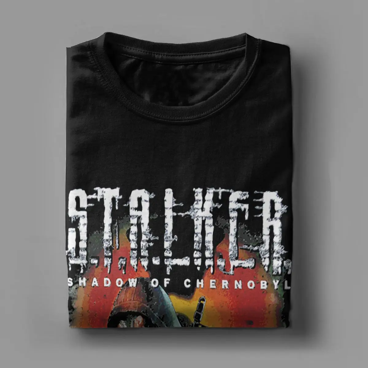 Stalker Chernobyl ussr cccp shadow of chernobyl andrei tarkovsky cinema darkstalker symbol T-Shirt for Men 100% Cotton Tee Shirt