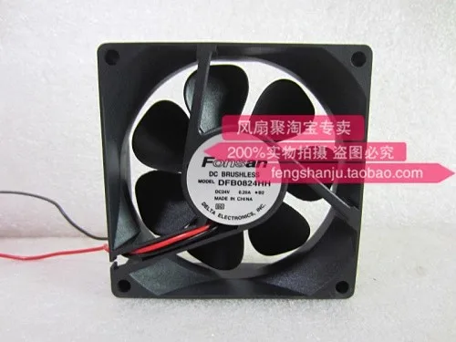 

Free shipping, brand new original DFB0824HH 24V 0.20A 8cm 8025 cooling fan