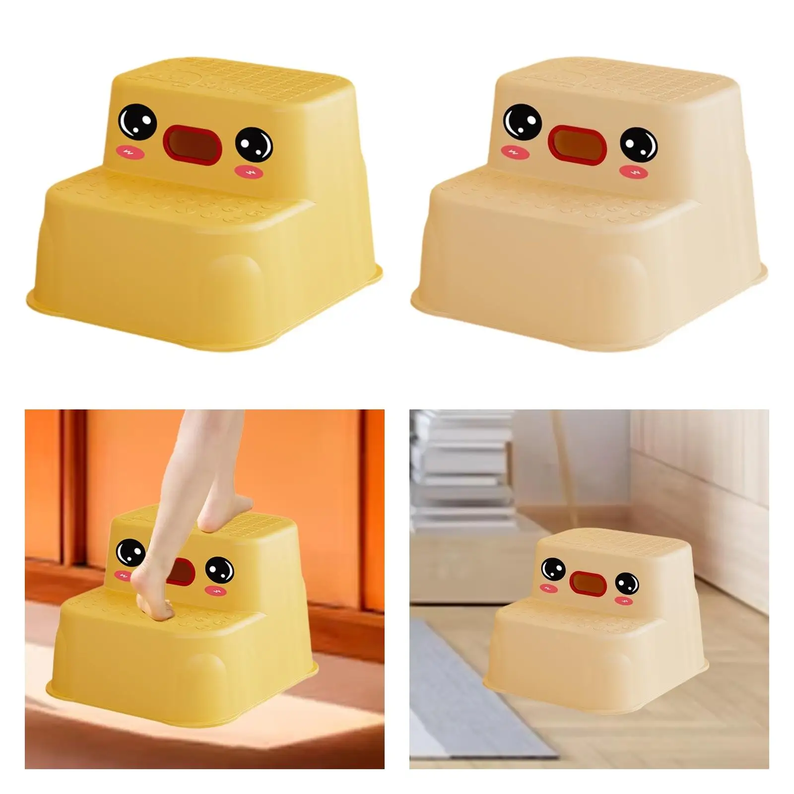 

Cartoon Step Stool Double up Toddlers Step Stool for Bedroom Sit Cabinets