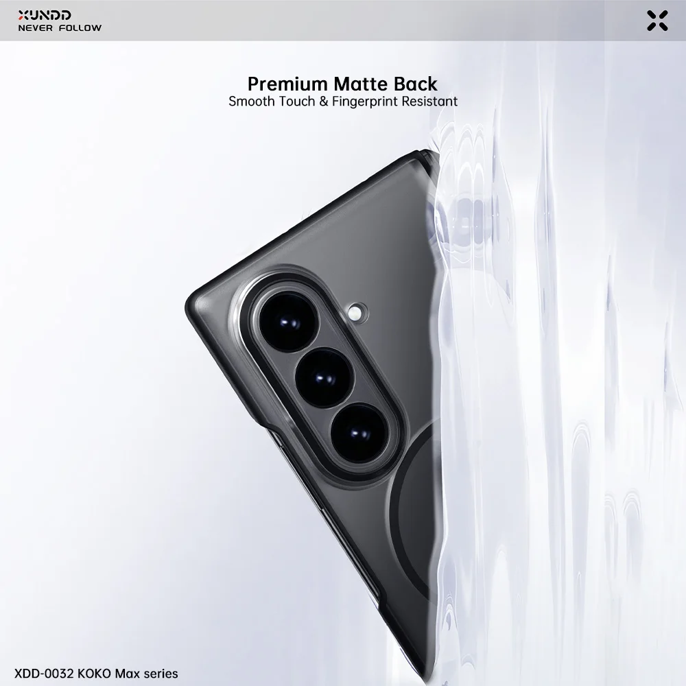 XUNDD For Samsung Galaxy Z Fold 8 Ultra Case, Matte Translucent Hard PC Rotatable Kickstand Magnetic Airbag Shockproof Funda