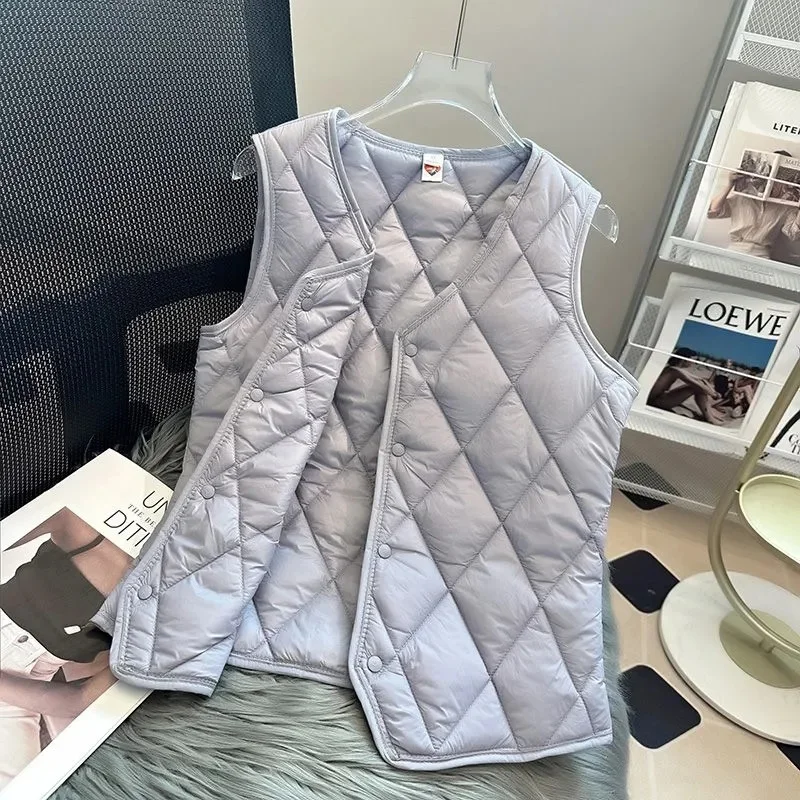 

Joker Cotton Vest Jacket Women's Autumn Winter New Thin Warm Sleeveless Short Vest Coat Female Slim Waistcoat Casual Ladies Tops