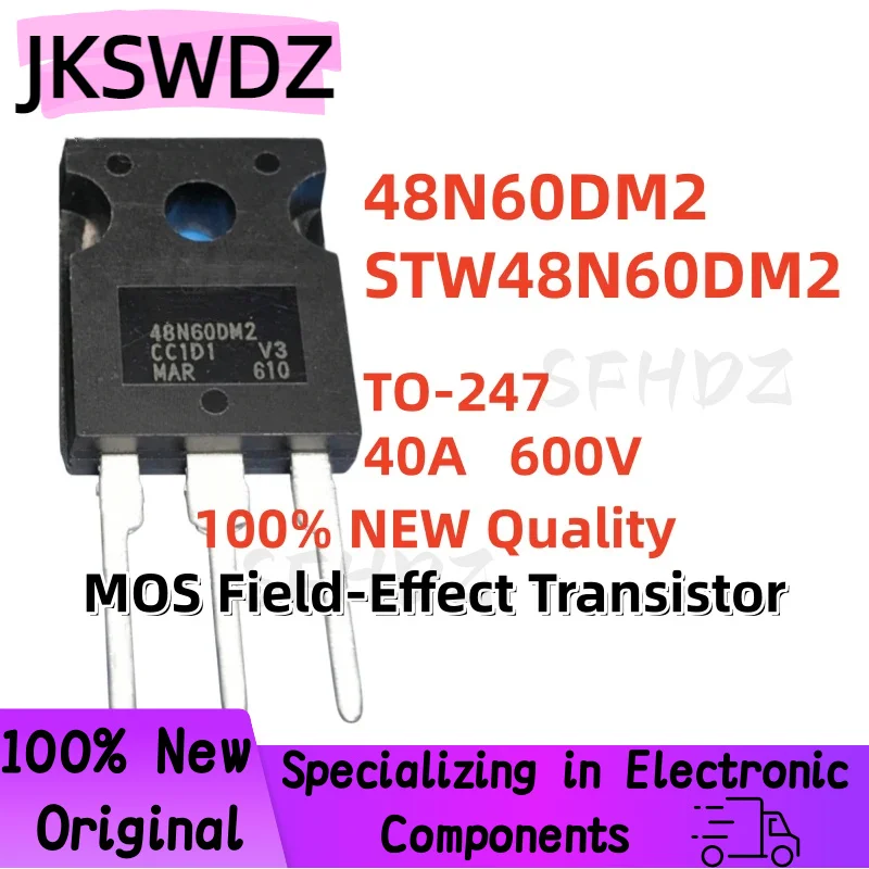 5/10/20PCS 100% Brand New and High Quality 48N60DM2 STW48N60DM2 TO-247 40A 600V MOS Field-Effect Transistor