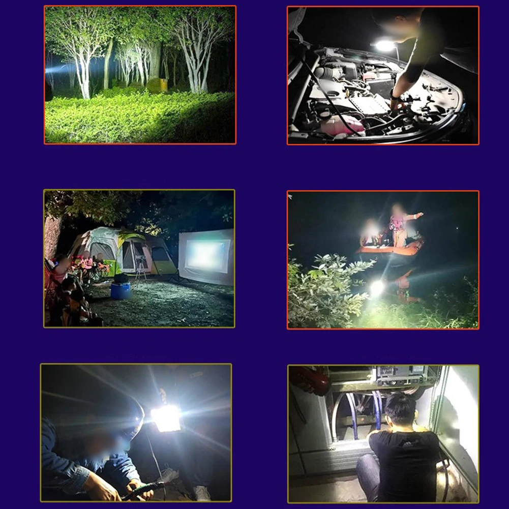 

Portable Workshop Lighting Lithium Battery Work Light Back Spotlight For Focused Lighting Built-in Carry Handle